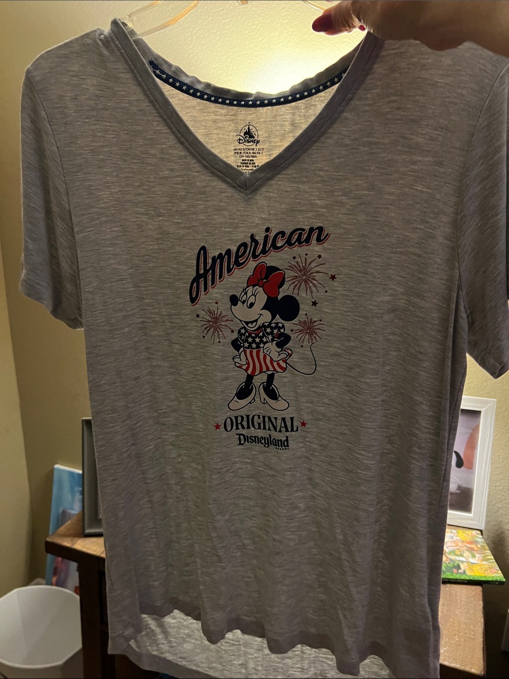 Disney V-Neck Tee with Minnie Mouse American Original Graphic